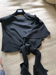 CHANEL 2 PIECE PANTS & BLOUSE AUTHENTIC GORGEOUS EVENING Black Silk F42 - Picture 1 of 12