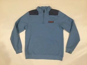 Vineyard Vines Boys Size XL 18 Shep Shirt Lacrosse 1/4 Zip Pullover Sweater Blue - Picture 1 of 6
