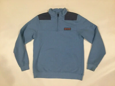 Vineyard Vines Boys Size XL 18 Shep Shirt Lacrosse 1/4 Zip Pullover Sweater Blue - Image 1 of 4