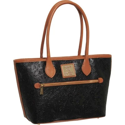 Bolso de Mano VALENTINA ITALY CUERO GENUINO NEGRO Hoja BOLSO DE MANO NUEVO CON ETIQUETAS $175 Foto 1 de 4