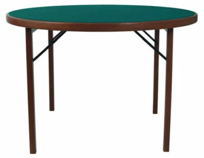 Tavolo da Gioco MAX STABILITA' Tondo Gambe Pieghevoli Bordo Legno cm 100 254100 - Immagine 1 di 2