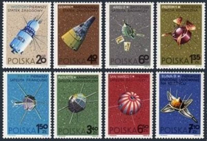 Poland 1466-1473, MNH. Michel 1730-1737. Spacecraft 1966. - Picture 1 of 1