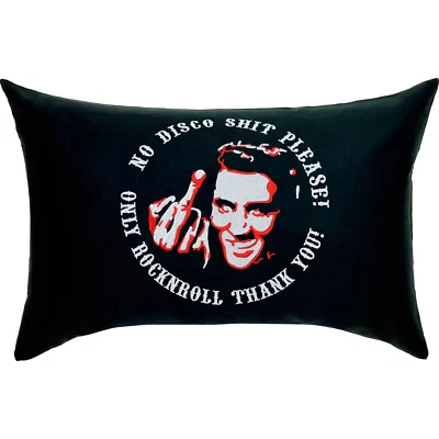 Elvis Rocknroll Kissen 40x60cm, Elvis Presley Fanartikel, The King, schwarz - Bild 1 von 4