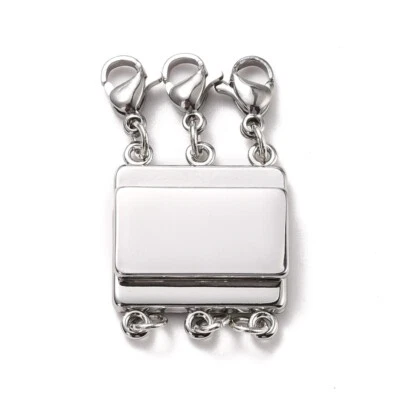 10sets Layered Necklace Clasps Magnetic Bracelet Connector Multi Strands Clasp - Image 1 of 4