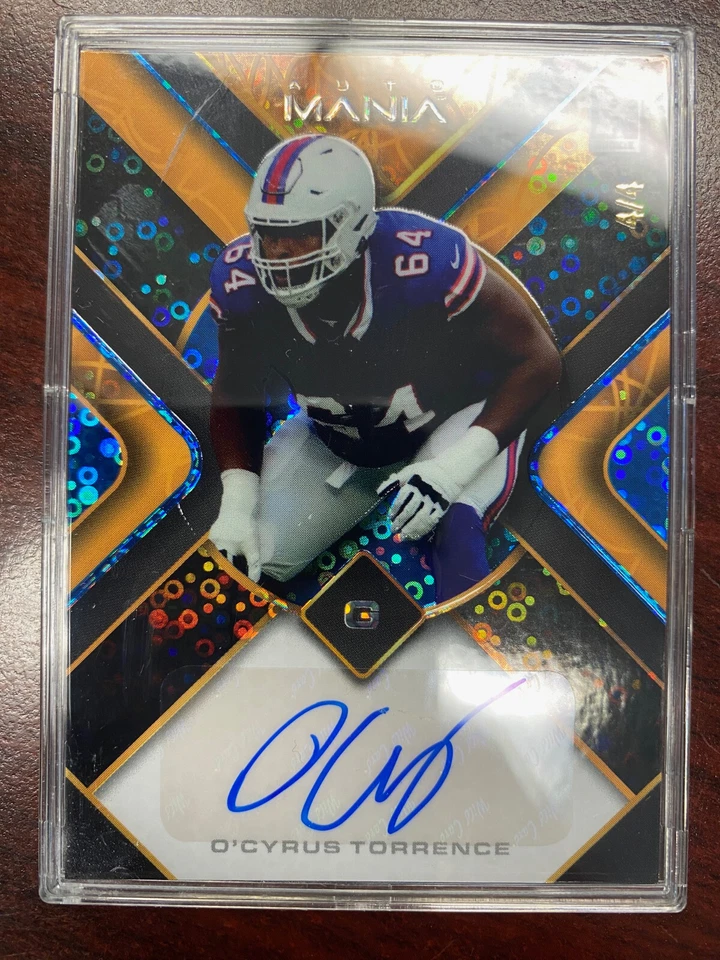 2023 Wild Card Auto Mania Rookie Autograph O’Cyrus Torrence RC Auto 4/4 - Image 1 of 2