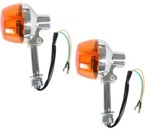For Honda CT70 CT90 XL100 CB350 CM400 CB450 CB750 Turn Signal Light 8mm 12V Pair - Foto 1 di 5