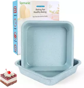 2 Pcs 8 X8 Baking Pan, Nonstick Cake Baking Pan for Cakes Lasagna Brownies, 8 In - Picture 1 of 12