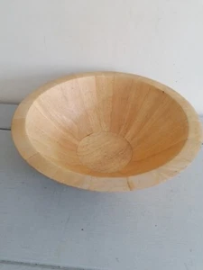 Tesco Light Wood Sloped Salad Serving Fruit Display Bowl 30x14.5cm Home Decor - Picture 1 of 12