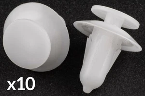 10x Clips For Ford Iveco Interior Door Card Panel Trim Bumper White Plastic - Picture 1 of 2