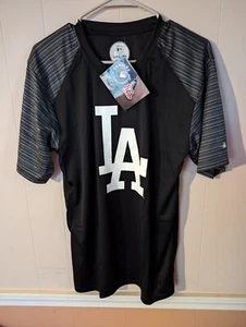 Stitches LA Dodgers Herren Gr. M schwarz grau Kurzarm Hemd - neu mit Etikett - Bild 1 von 7