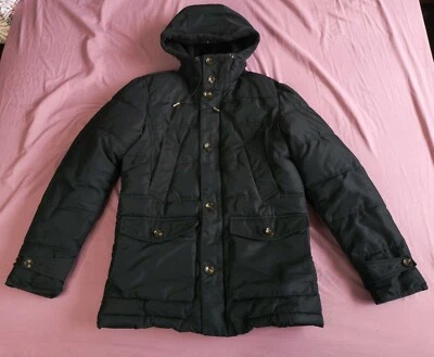 ZARA Men's Dark Navy Blue Puffer Jacket Coat Size M Medium Used Condition - Image 1 of 4