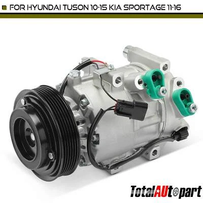 Компрессор переменного тока со сцеплением для Hyundai Tucson 2010-2015 Kia Sportage 2010-2016 - Изображение 1 из 4