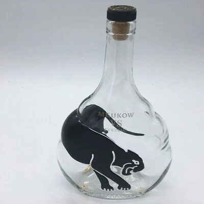 Meukow VS Cognac Black Panther Old Vintage Empty Bottle Collectibles NO ALCOHOL  - Image 1 of 4