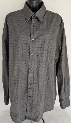 John Henry Mens Shirt Size L Large Black White - Image 1 of 4