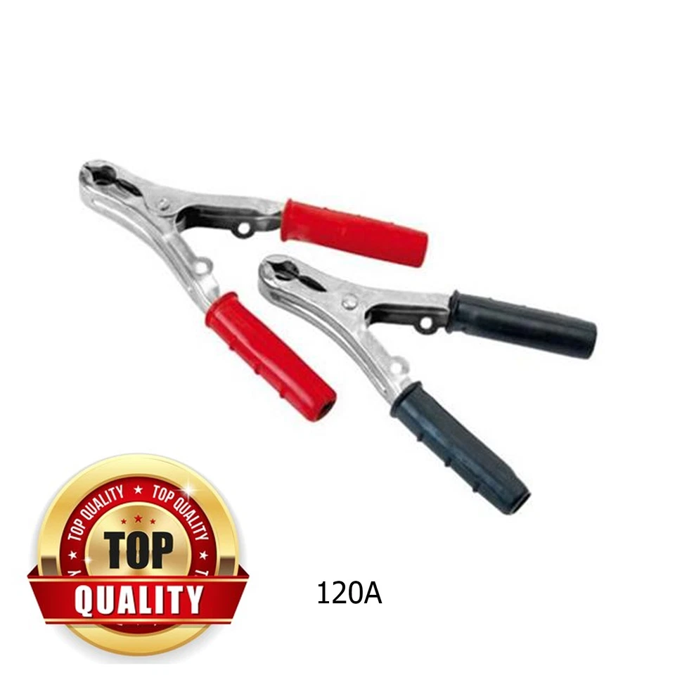 FAI PINZE PER CAVI BATTERIA PROFESSIONALI AUTO TIR CAMION 120A ROSSE NERE