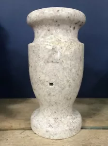 Jarrón de granito perla blanca monumento cementerio lápida flor conmemorativa 12x5,5A - Imagen 1 de 1