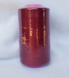 1 Big Spool Burgundy Serger Sewing Machine Thread 6000 YDS Cone Quality T27 S/2 - Picture 1 of 11