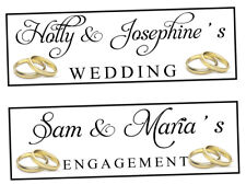 2 personalised wedding engagement banner party decoration celebration poster