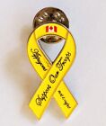 Support Our Troops Pin Badge Canada Yellow Ribbon Rare Vintage Military (M11)