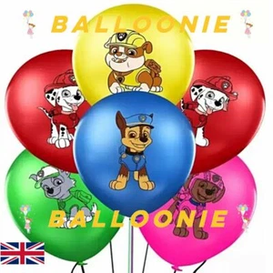 Paw Patrol Printed Latex Balloons 12" Birthday Party Decorations Supplies Dog - Picture 1 of 1
