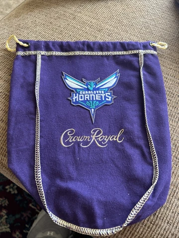 NBA  Charlotte Hornets Tribute Bag CROWN ROYAL BAG 1 Liter Cover