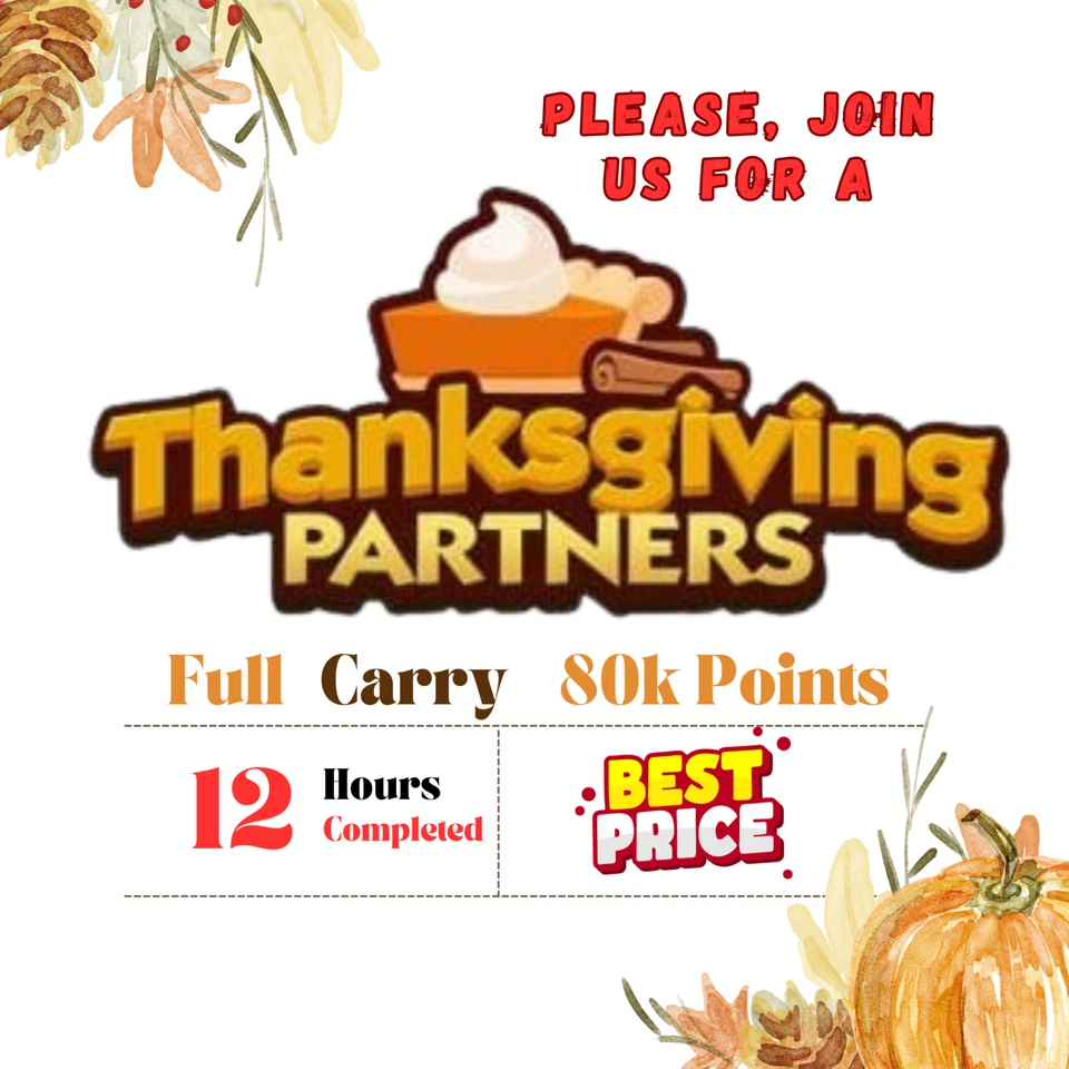 Monopoly Partners Event Go!THANKSGIVINGPartners RUSH 12 HORAS MAX Foto 1 de 1