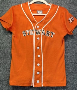 Tony Stewart 20 Chase Authentics Orange Snap Jersey Shirt Girls Youth M NASCAR - Picture 1 of 9