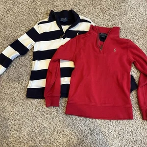 Boys Polo Long Sleep Quarter Zip Bundle size 5 - Picture 1 of 7