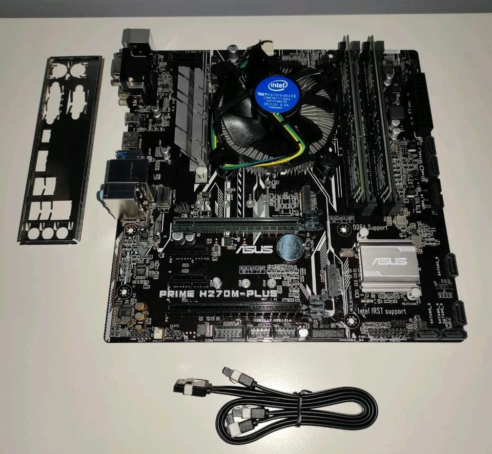 SCHEDA MADRE ASUS PRIME H270M-PLUS + CPU I3 7100 + RAM 8GB DDR4 - Immagine 1 di 4