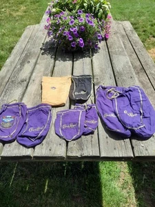 Crown Royal Whiskey Bag Drawstrings Lot Of 8 Sacks Mixed Colors & Brickyard 500 - Picture 1 of 5