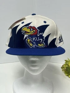 Vintage 90er Kansas Jayhawks bestickte Snapback Mütze Logo sportlich neu mit Etikett - Bild 1 von 13