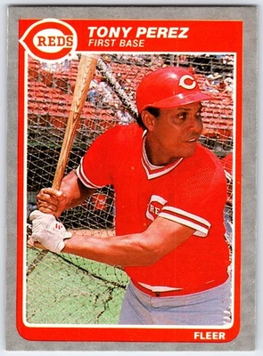 Fleer #546 1985 - Tony Pérez Cincinnati Reds (nuevo) *tarjetas HGCARDS* Foto 1 de 2