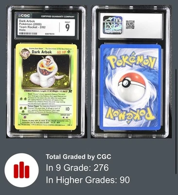 Dark Arbok 2/82 Team Rocket Holo Rare 2000 CGC 9 MINT - Image 1 of 3