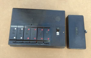 Vintage Wylex brown bakelite 6 way Consumer Unit + Rewirable Fuse Holders 1960s - Picture 1 of 5