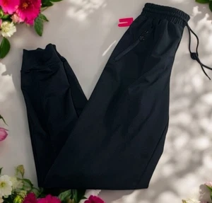 Pantalones de chándal activos negros shosho talla pequeña elásticos con bolsillos con cremallera - Imagen 1 de 7