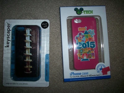 迪士尼 D-Tech 粉红色迪士尼乐园 iPhone 5 5S 保护壳 2015 年迪士尼乐园全新 + 钥匙扣 — 第 1/4 张图片