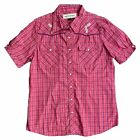 Bit & Bridle Women's Size Pearl Snap Western Top Embroidery Short Sleeve Cowgirl