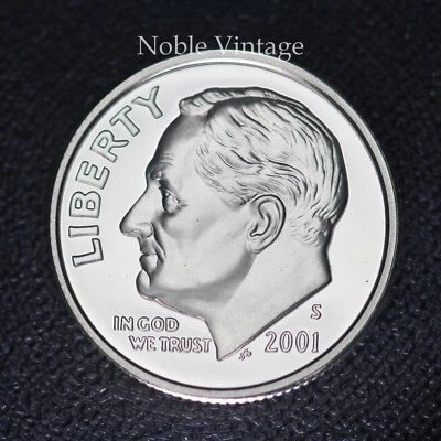 2001 S Proof Roosevelt Dime - From a Clad Proof Set  - Image 1 of 2
