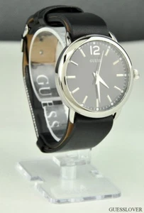 ENVÍO GRATUITO EE. UU. Unisex Reloj para Hombre GUESS Cuero Negro Clásico Nuevo U0317G1 Prime - Imagen 1 de 1