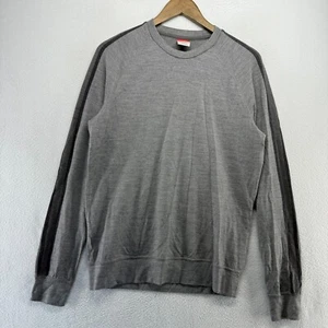 Icebreaker 260 Sweater Men's Medium Gray Merino Wool Sweatshirt Crewneck Outdoor - Picture 1 of 11