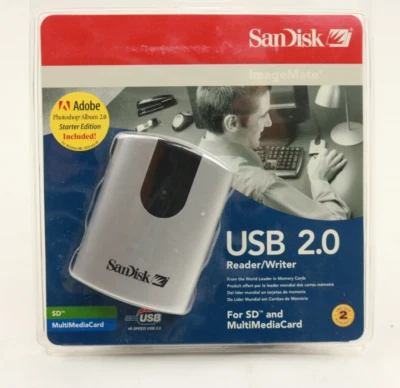 SanDisk ImageMate 2.0 USB Memory Card Reader Writer Easy Data Transfer - Image 1 of 3