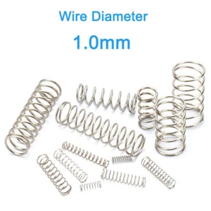 10Pcs Compression Spring 304 Stainless Steel Wire Diameter 1.0mm Various Lengths - Picture 1 of 3