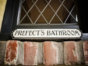 Prefect's Wizard Magical Student Bathroom Solid Wood and Paint Sign - Picture 1 of 6