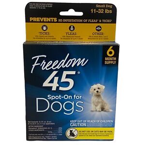 1 Freedom 45 Spot On For Small Dogs 11 To 32 Lbs Prevents Re-Infestation Fleas