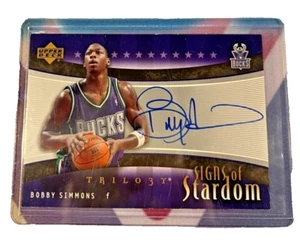 2005-06 Upper Deck Trilogy Bobby Simmons Signs of Stardom AU #SS-BS BUCKS - Picture 1 of 2