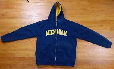 Chaqueta con capucha vintage Michigan Wolverines de algodón bordado con cremallera armario para pies XL Foto 1 de 4