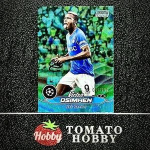 TOPPS STADIUM CHROME UEFA 2023-24 VICTOR OSIMHEN /250 AQUA WAVE REFRACTOR NAPOLI - Picture 1 of 2