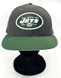NY Jets New Era Fitted Baseball Hat 59 Fifty 7 5/8th Two Toned Grey Green EUC - Picture 1 of 13