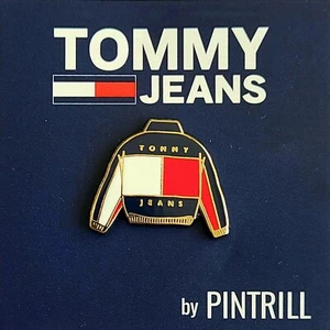 ⚡RARE⚡ PINTRILL x TOMMY HILFIGER Jacket Tommy Jeans Pin *BRAND NEW* LE 👖🧥 - Picture 1 of 2