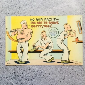 Postal militar No Fair Racin I've Got To Shave Goity Too EE. UU. SEGUNDA GUERRA MUNDIAL 1940 1944 - Imagen 1 de 9